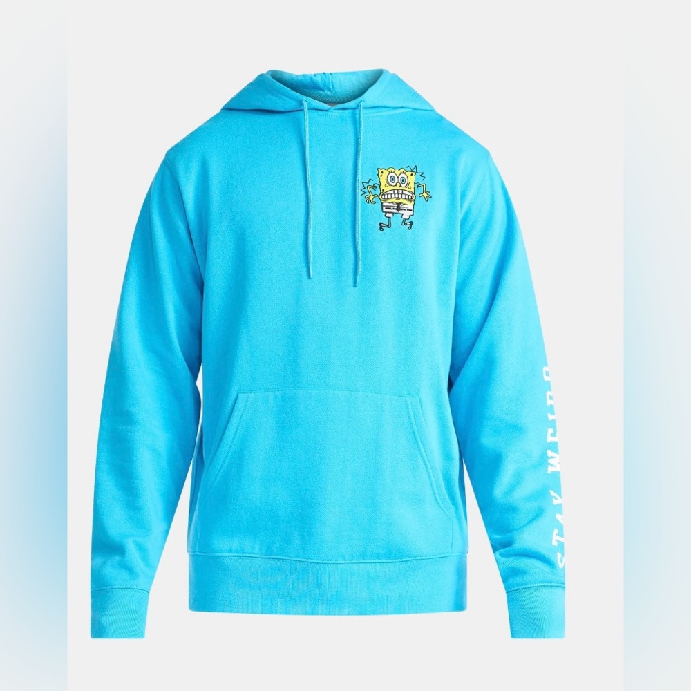 SpongeBob SquarePants‎ Stay Weird Hoodie Turquoise Graphic Pullover XS
NWT